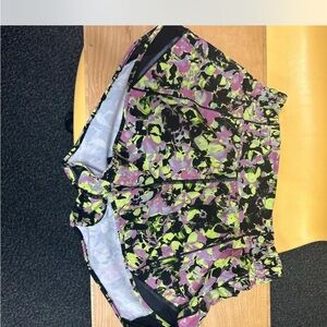 lululemon athletica Floral Athletic Shorts - Black, Green, Purple